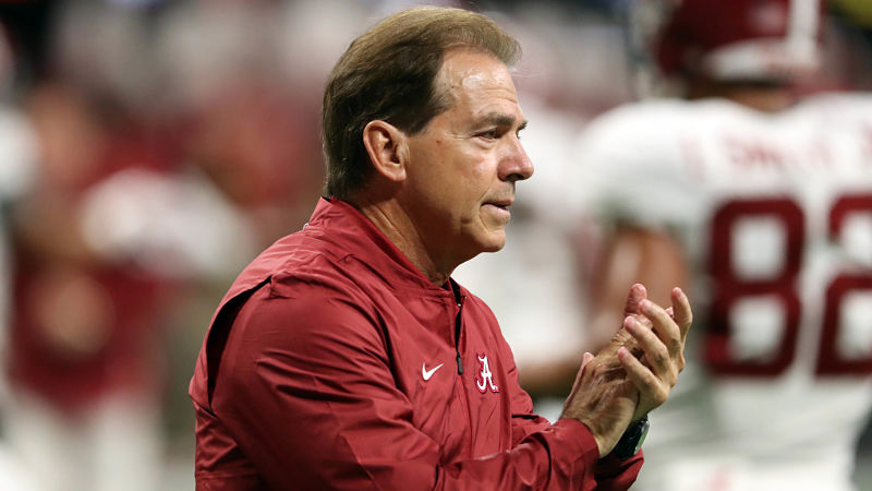 Alabama head coach Nick Saban