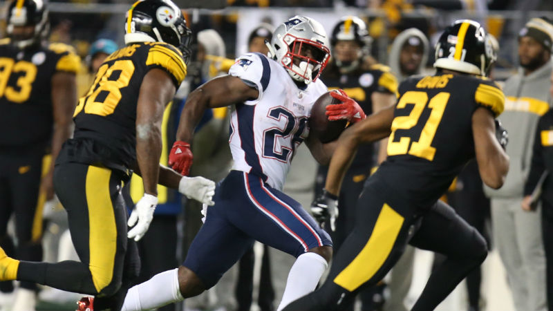 New England Patriots running back Sony Michel