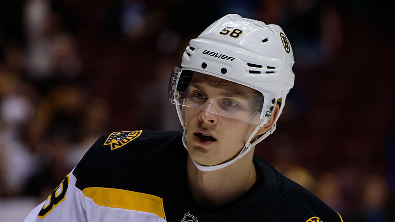 Bruins defenseman Urho Vaakanainen