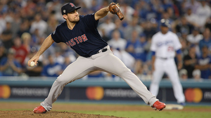 Boston Red Sox pitcher Nathan Eovaldi