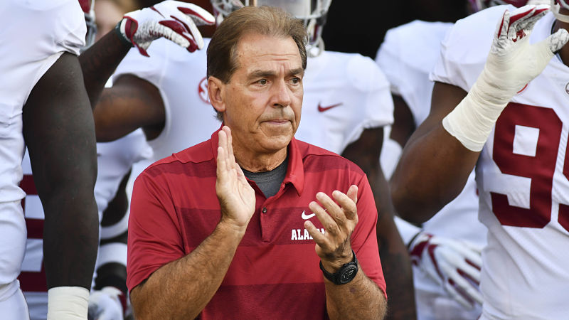 Alabama head coach Nick Saban