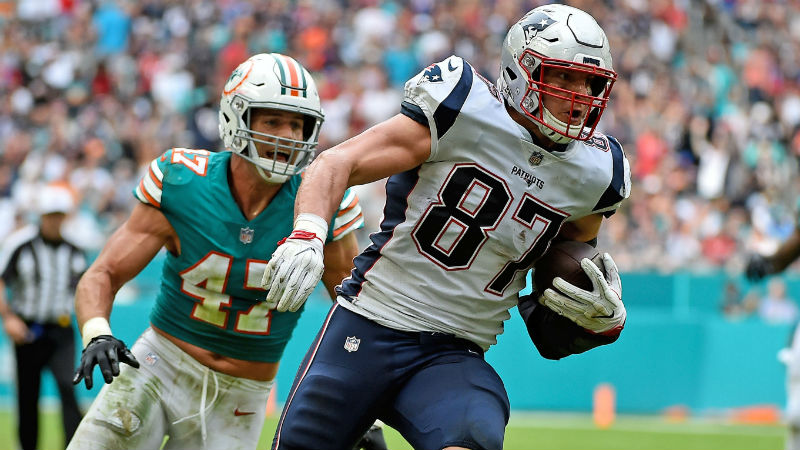 New England Patriots tight end Rob Gronkowski