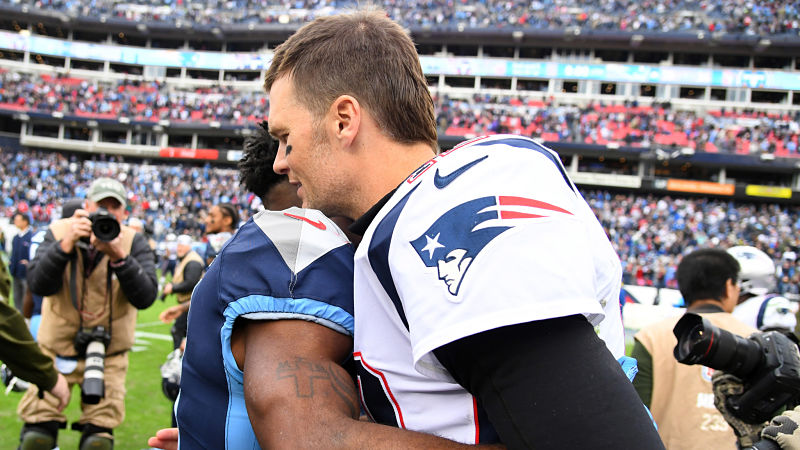 Tennessee Titans cornerback Malcolm Butler and New England Patriots quarterback Tom Brady