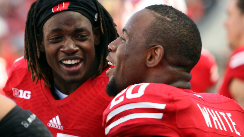 Chargers running back Melvin Gordon, Patriots running back James White
