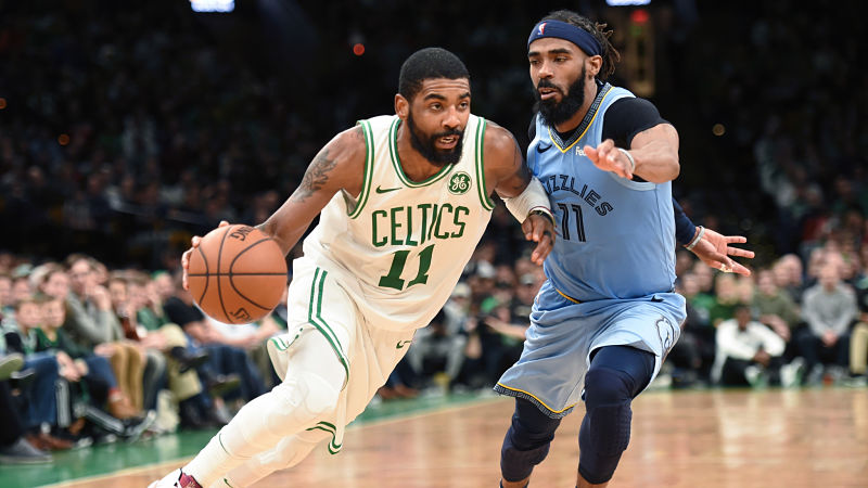 Boston Celtics guard Kyrie Irving and Memphis Grizzlies guard Mike Conley