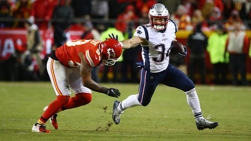 New England Patriots running back Rex Burkhead