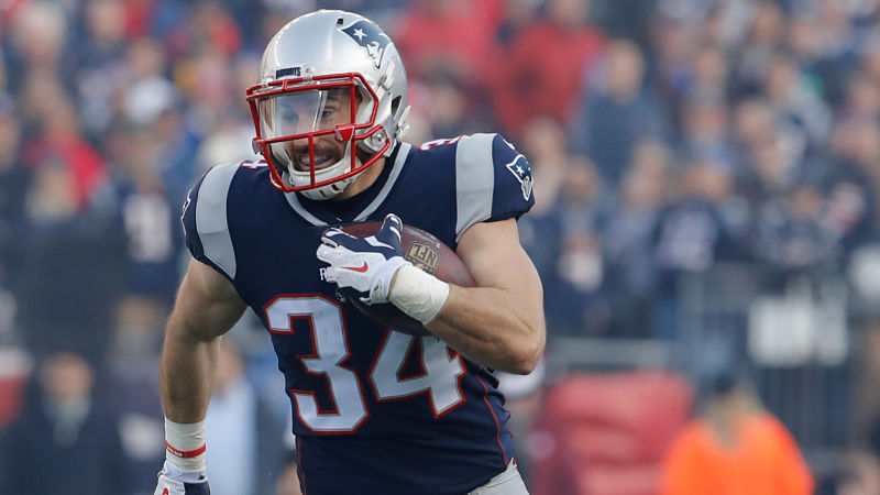 New England Patriots running back Rex Burkhead