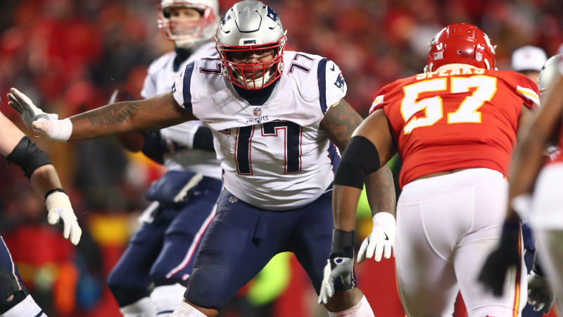 New England Patriots offensive tackle Trent Brown