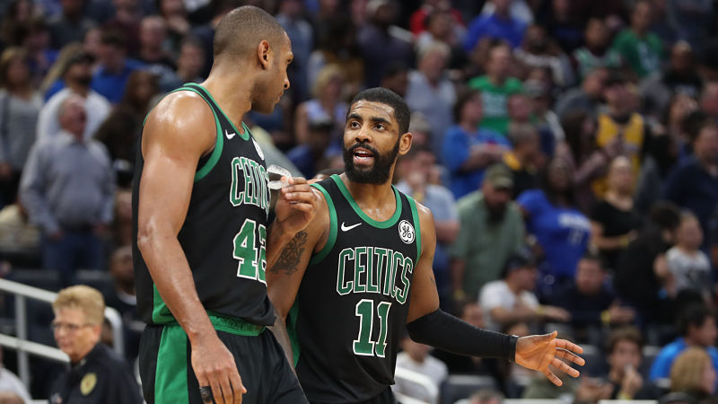 Boston Celtics forward Al Horford and guard Kyrie Irving