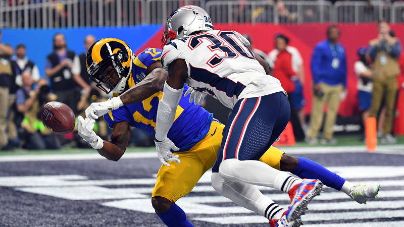 Los Angeles Rams wide receiver Brandin Cooks and New England Patriots cornerback Jason McCourty