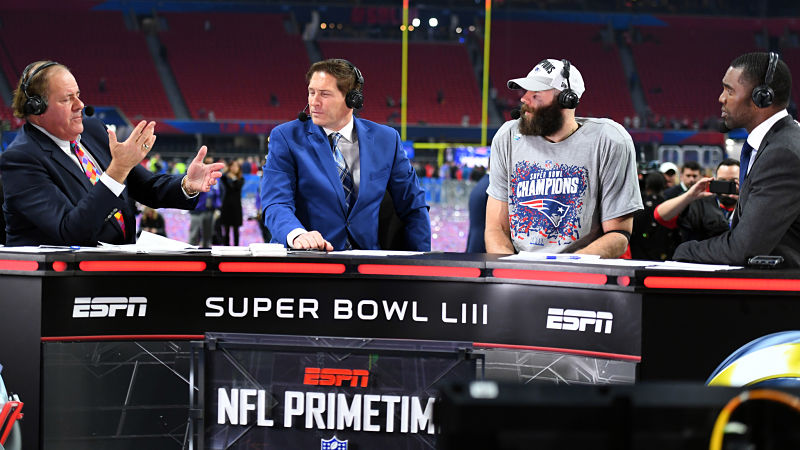 New England Patriots wide receiver Julian Edelman and Randy Moss