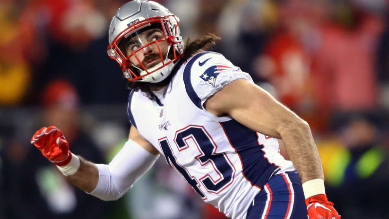 New England Patriots safety Nate Ebner