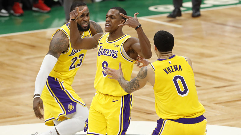 Los Angeles Lakers guard Rajon Rondo