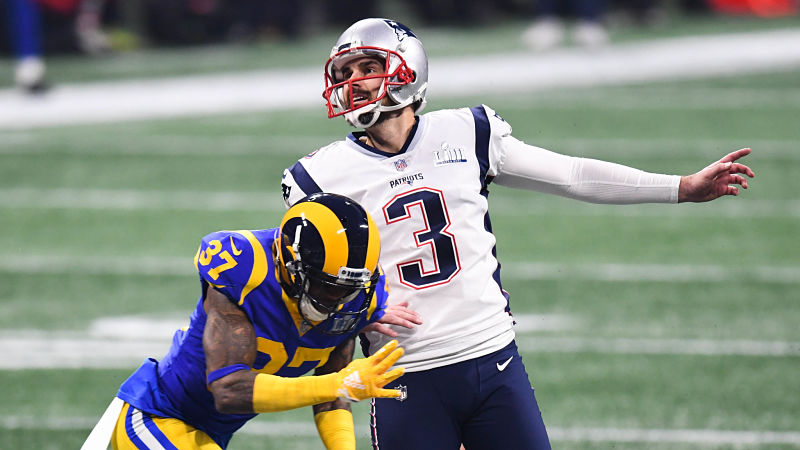 Patriots kicker Stephen Gostkowski