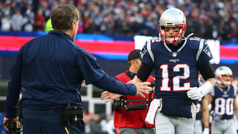 New England Patriots quarterback Tom Brady and head coach Bill Belichick