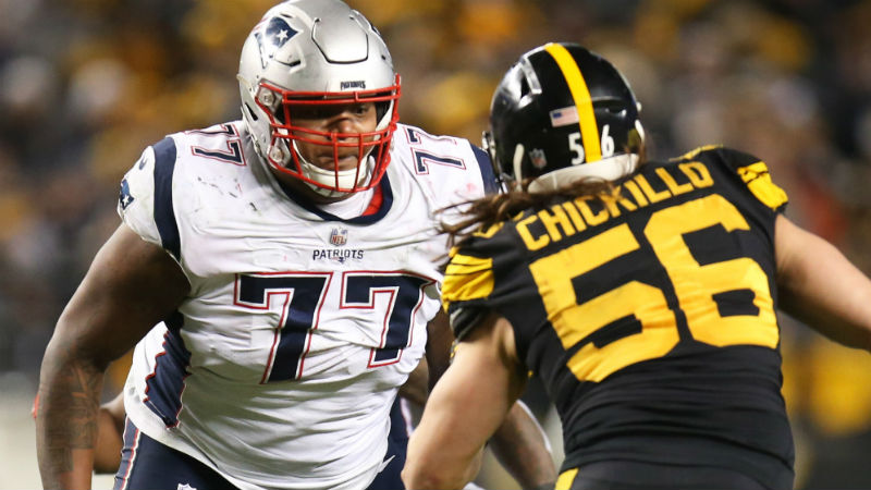 New England Patriots offensive tackle Trent Brown