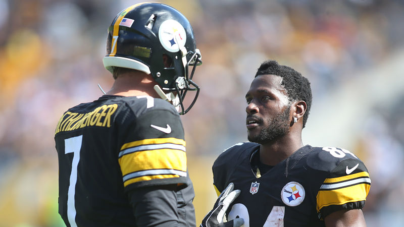 Pittsburgh Steelers quarterback Ben Roethlisberger and wide receiver Antonio Brown