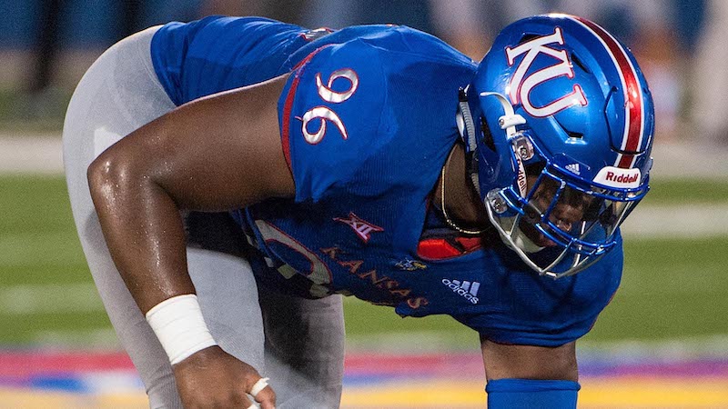Kansas defensive tackle Daniel Wise