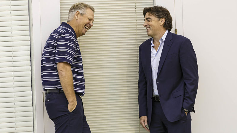 Boston Celtics president of basketball operations Danny Ainge and owner Wyc Grousbeck