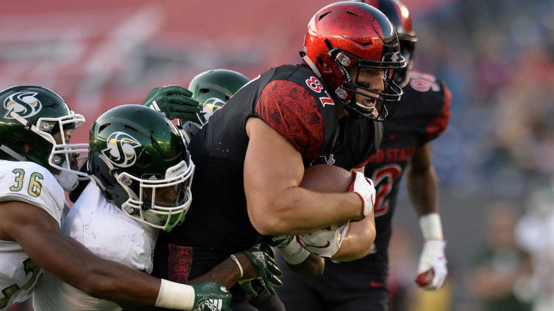 San Diego State Aztecs tight end Kahale Warring