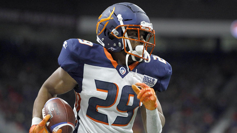 Orlando Apollos cornerback Keith Reaser