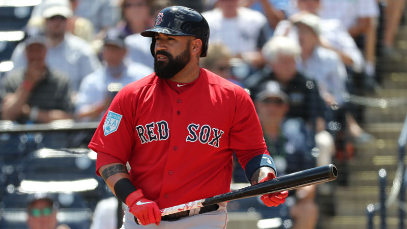Boston Red Sox catcher Sandy Leon