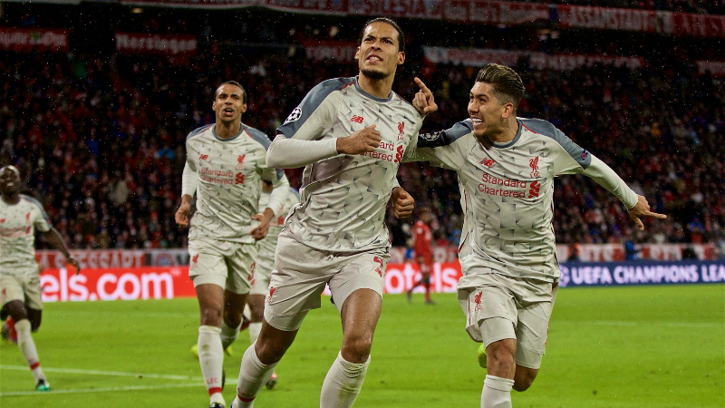 Liverpool defender Virgil van Dijk (left) and forward Roberto Firmino