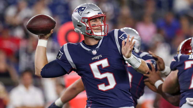 Patriots quarterback Danny Etling