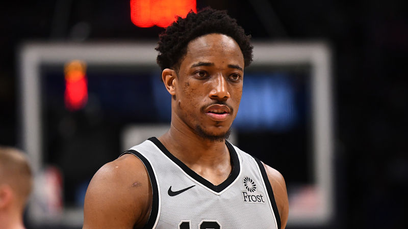 San Antontio Spurs guard DeMar DeRozen