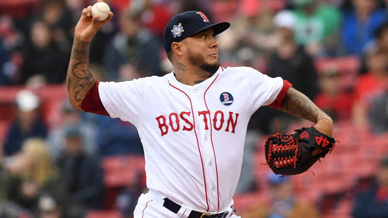 Boston Red Sox pitcher Hector Velazquez