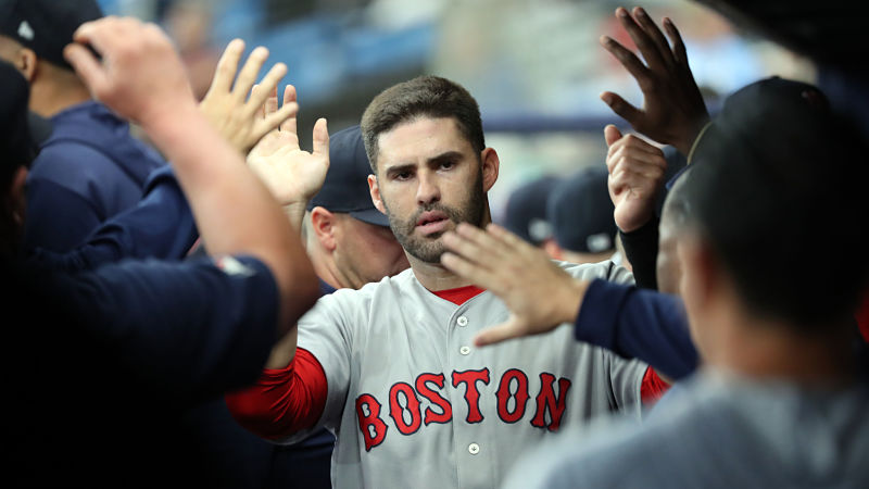 Boston Red Sox designated hitter J.D. Martinez