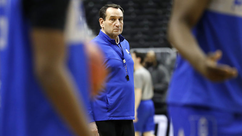 Duke Blue Devils head coach Mike Krzyzewski