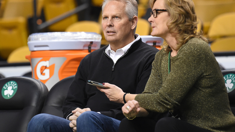 Boston Celtics President of basketball of operations Danny Ainge (left)