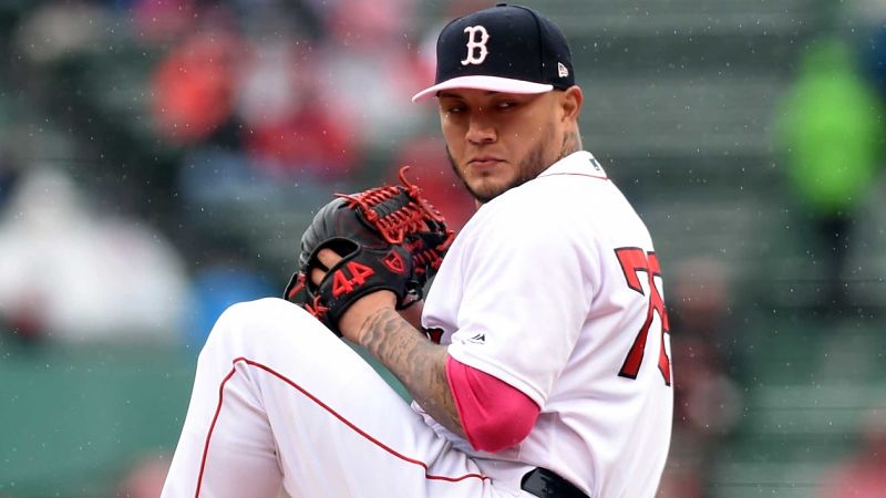 Boston Red Sox pitcher Hector Velazquez