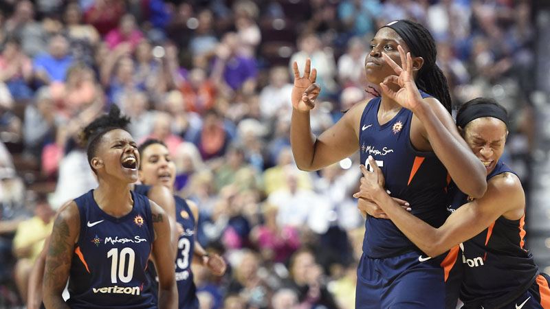WNBA Connecticut Sun forward Jonquel Jones