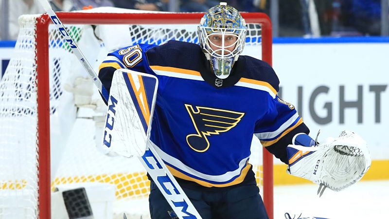 St. Louis Blues goalie Jordan Binnington
