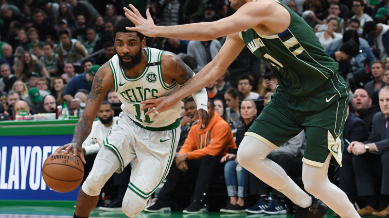 Boston Celtics point guard Kyrie Irving