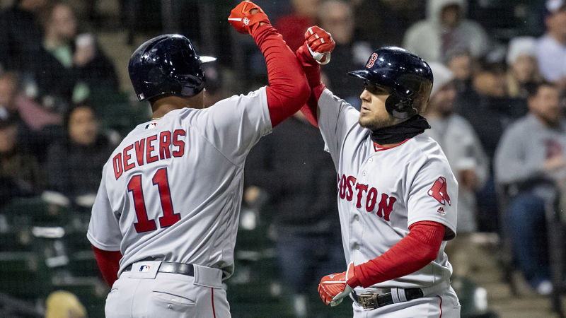 Boston Red Sox Rafael Devers, Michael Chavis