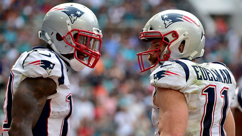 New England Patriots Josh Gordon, Julian Edelman