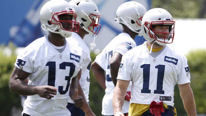 Patriots wide receivers Phillip Dorsett, Julian Edelman