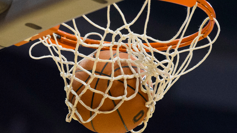 A general view of the ball in the basket