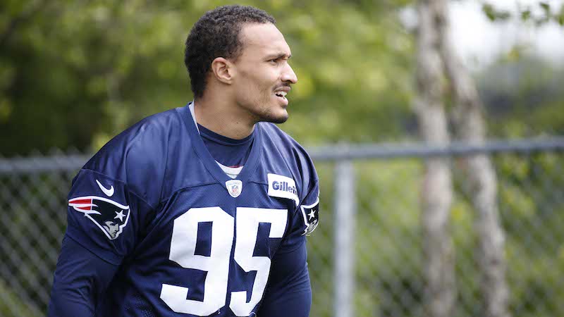 Patriots defensive end Derek Rivers