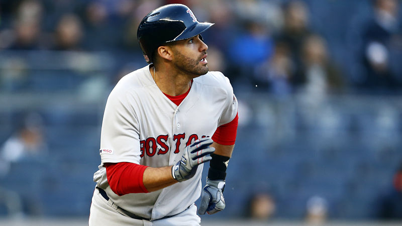 Boston Red Sox designated hitter J.D. Martinez