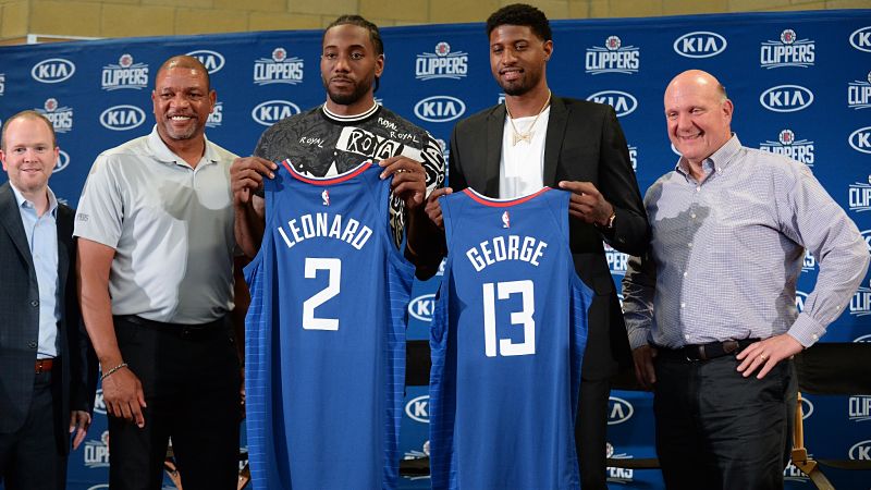 Los Angeles Clippers forwards Kawhi Leonard and Paul George