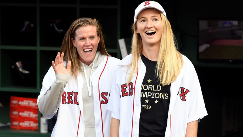 USWNT Players Alyssa Naeher and Samantha Mewis