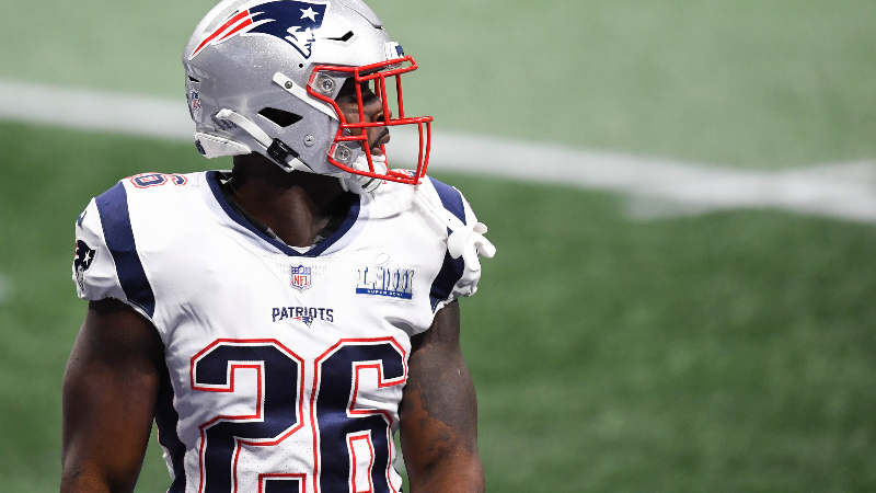New England Patriots running back Sony Michel (26)