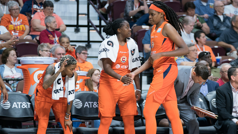 Connecticut Sun's Courtney Williams, Shekinna Stricklen And Jonquel Jones