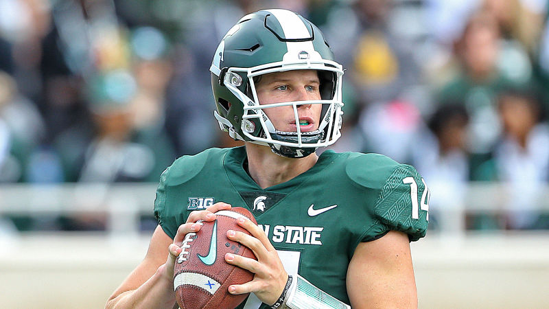 Michigan State quarterback Brian Lewerke