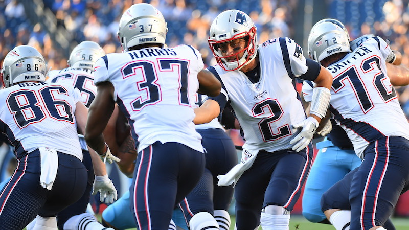 Patriots running back Damien Harris