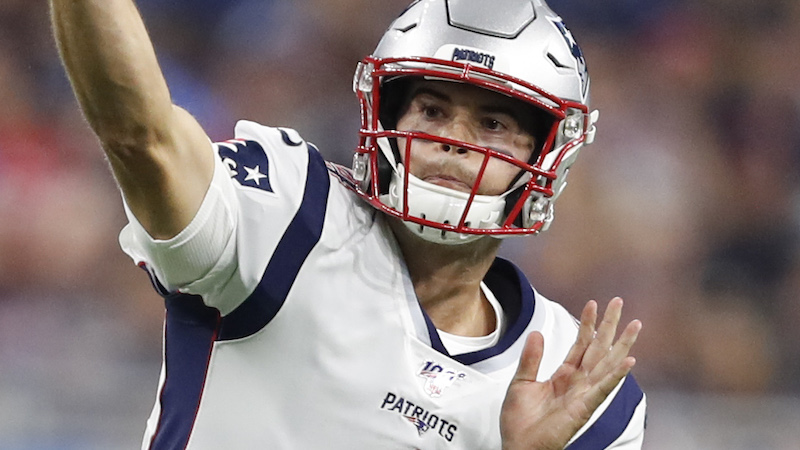 Patriots quarterback Jarrett Stidham